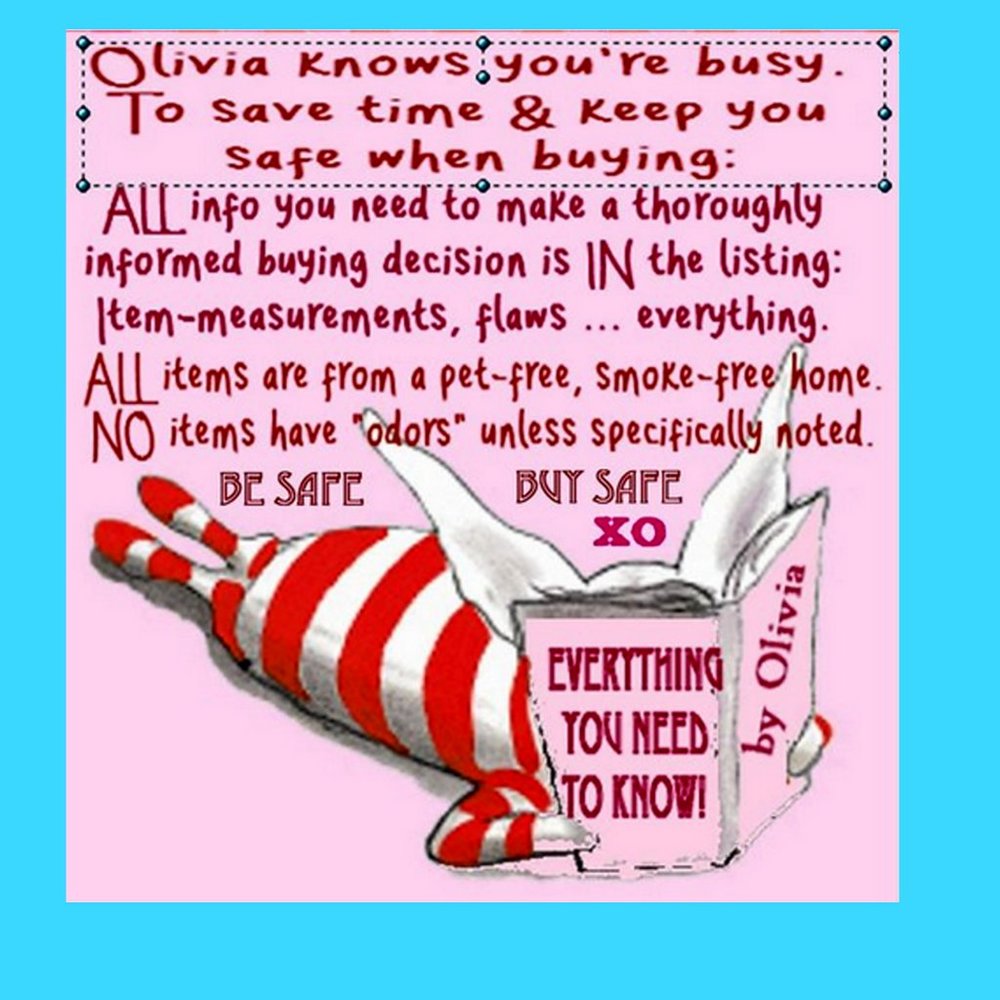 PLEASE READ TEXT  & STUDY PICTURES IN LISTINGS!  ALL INFO IS IN THERE RE ITEM!